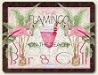 Pink Flamingo Bar & Grill 15"x11.5" Tempered Glass Cutting Board