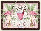 Large Cutting Board ~ Flamingo Lounge ~ made of tempered glass ~ code 144