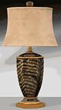Complements 10190ETSC Gold Zebra Resin Applique Quagga Table Lamp