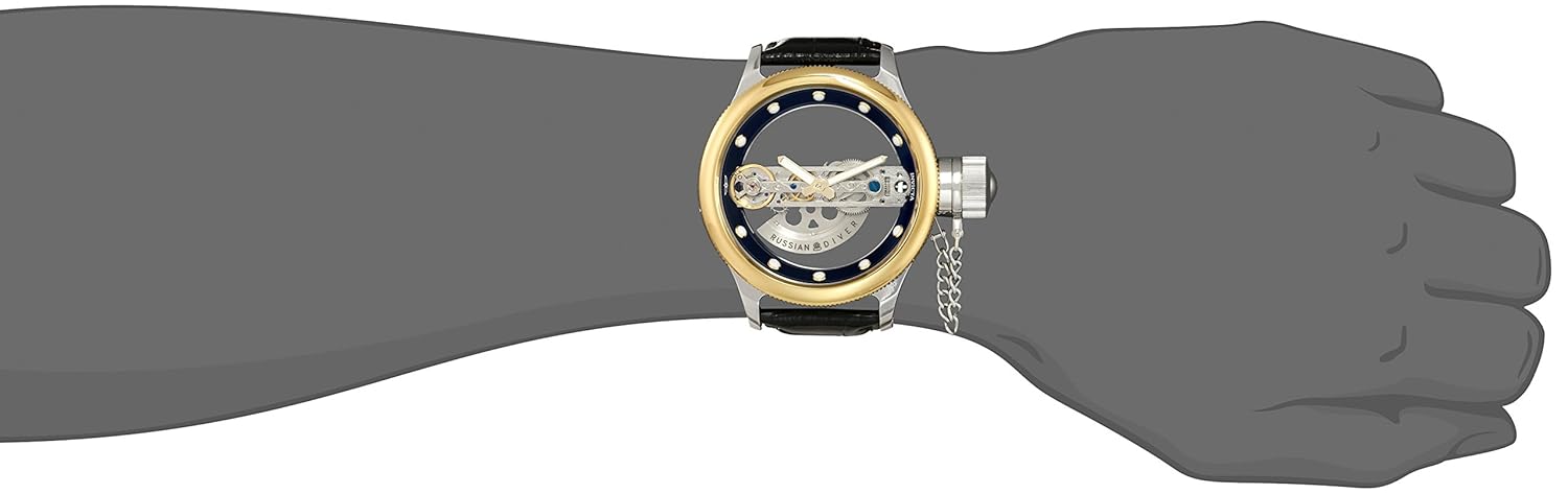Amazon.com: Invicta 14213 Russian Diver Automatic Skeleton Bridge ...