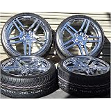 (4) 19 Mercedes Benz CL CLK E S SL chrome wheels rims tires