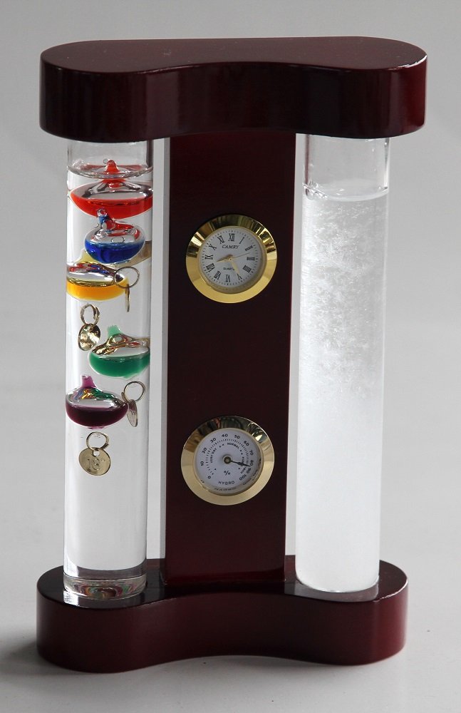 Galileo Weather Station with Galileo Thermometer Admiral Fitzroy Storm Glass eBay