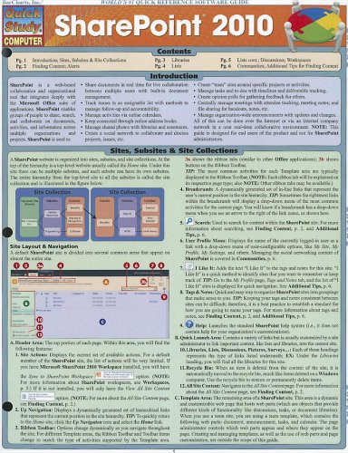 Sharepoint 2010 (Quick Study: Computer)