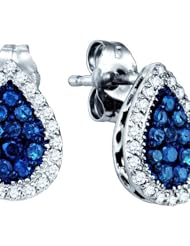 0.53CT BLUE DIAMOND FASHION EARRINGS