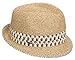 H-6108-07 Multicolor Woven Fedora - Brown
