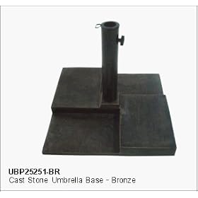 DC America UBP25251-BR Square Cast Stone Umbrella Base, Made from Rust Free Composite... by 