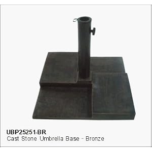 DC America UBP25251-BR Square Cast Stone Umbrella Base, Made from Rust Free Composite... by 