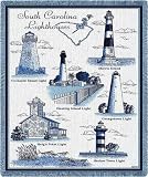 Lighthouses of South Carolina - 69 x 48 Blanket/Throw