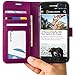 Galaxy S7 Edge Case by Abacus24-7, Purple Flip Leather Wallet Case and Stand Compatible with Samsung Galaxy S7 Edge Phone