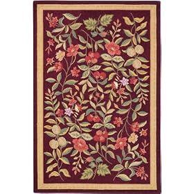 Orchard Area Rug, 8' ROUND, BURGUNDY by Home Decorators Collection