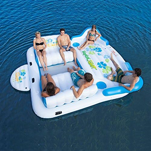 6 Person Tropical Tahiti Floating Island with 2 Built-In Coolers