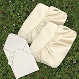 100% CERTIFIED NATURA ORGANIC COTTON BABY MATTRESS CRIB SHEET BED COVER (SET OF 2)