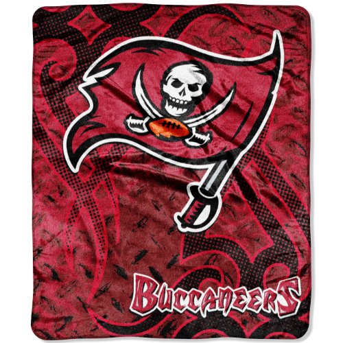 NFL Tampa Bay Buccaneers 50-inch-by-60-inch Raschel Plush Throw 