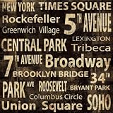 New York Art Poster Print by Luke Wilson, 20x20