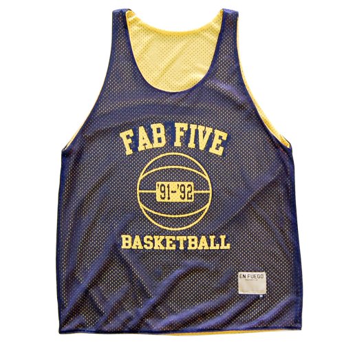 Michigan Fab Five Basketball Pinnie