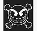 Psycho Killer Smiley Sticker ~ Chaos Comics Mad Evil Wicked Happy Face White Rub-on Decal