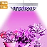 Tutent 120Ｗ　LED植物育成パネルライト　1365pcs　赤＋青LED 米国のプラグ　ハンギングキット　温室植物水耕システム栽培キット【PSE認証済み】