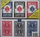 Bicycle 3 Deck Lot of Playing Cards Red, Black & Blue