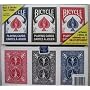 Bicycle 3 Deck Lot of Playing Cards Red, Black & Blue