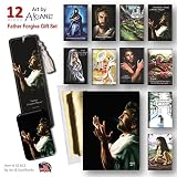 12 Piece Set - with Jesus praying in the Garden of Gethsemane prior to His Crucifixion featuring the Father Forgive Them and 11 additional Akiane Kramarik paintings