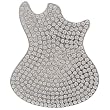BT Rhinestone Guitar Belt Buckle
