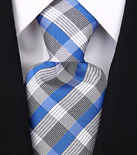 Scott Allan Men's Stripe Necktie - Blue/Gray