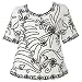 Plus Coral Bay White Black Soutache Top