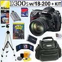 Nikon D300s 12MP CMOS Digital SLR Camera with 18-200mm f/3.5-5.6G AF-S ED VR II Telephoto Zoom Lens + 16GB Deluxe Accessory Kit