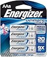 Energizer Ultimate Lithium AA Batteries, World's Highest-Energy AA Battery, 8 count