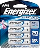 Energizer Ultimate Lithium AA Batteries, World's Highest-Energy AA Battery, 8 count