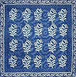Indigo Blue Dabu Block Print Napkin Table Linen Cotton