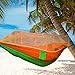 Camping Hammock, Rusee Mosquito Net Outdoor Hammock Travel Bed Lightweight Parachute Fabric Double Hammock For Indoor, Camping, Hiking, Backpacking, Backyard