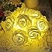 Rose Flower Fairy String Lights 20LED Wedding Garden Party Christmas Decoration by TRURENDI