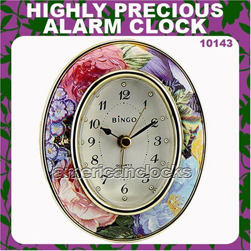 Electronics: Floral Case Alarm Clock Decorative, Night Lite, Melody Alarm