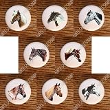 SET (8) HORSE HEADS EQUESTRIAN LOT DRAWER PULLS KNOBS