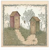 Blonder Home Accents Expressions Linda Spivey Outhouse Shower Curtain