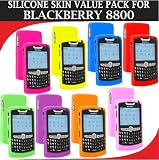 Silicone Skin 8 pc. Value Pack for your Blackberry 8800 (Blue, Hot Pink, Light Pink, Green, Orange, Purple, Red, Yellow) Bonus DBRoth Microfiber Cleaning Cloth Included