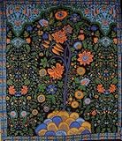 Tree of Life Tapestry-Coverlet-Wall Hang-Black-Twin