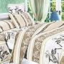 Blancho Bedding - [Beige Deer Totem] 100% Cotton 4PC Comforter Cover/Duvet Cover Combo (Queen Size)