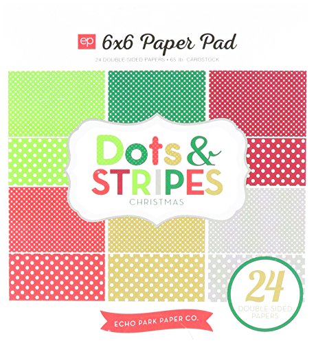 Echo Park Paper Company Dots & Stripes Christmas 6 x 6 Paper Pad
