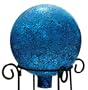 Bird Brain Glimmer Glass Gazing Ball, Cobalt
