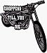 Motorcycle - Choppers Till You Die Logo with Bike - Embroidered Iron On or Sew On Patch