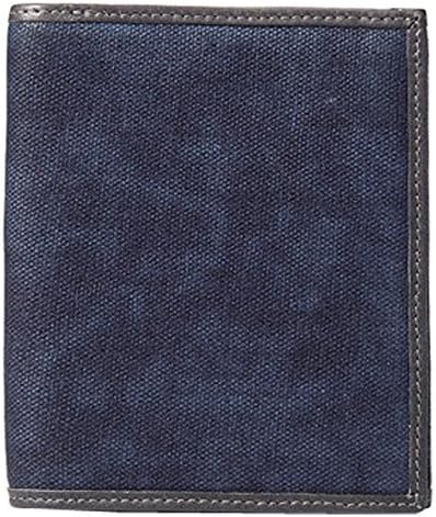 QISHI YUHUA MQ Mens Korean Style Blue First Layer Of Leather Wallets
