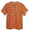 OSU Oklahoma State University Logo Cowboys Scrubs Top Shirt-Size XL- 100% Natural Cotton - NOT a CHEAP BLEND - For HIM or HER- GIFT Ideas for Man Men Woman Women Ladies Nurses MOM Mother or DAD Father