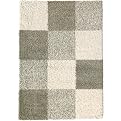 Square Design Shag Rug Collection - Taupe