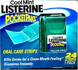 MINT, LISTERINE, POCKETPAKS, COOLMINT, ORAL CARE STRIPS, KILLS GERMS, CLEAN MOUTH FEELING, DISSOLVES INSTANTLY, COOLMINT, 12 PACKS of 24 STRIPS,