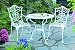 Gartenset Bistroset LUGANO 3-teilig, Aluguss / Alu weiss