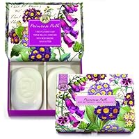 Michel Design Works Triple-milled Bar Soaps and Decorative Box, Primrose, 9-Ounce Boxes