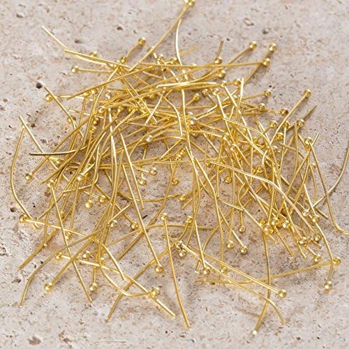 Hobium 10g Round Bottomed Earring Wires, Gold Color