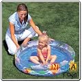 CHILDRENS KIDS INFLATABLE 2 RING PADDLING SWIMMING POOL